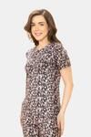 Amante Scoop Neck Sleep Tee - Graphite Floral Print — thumbnail 2